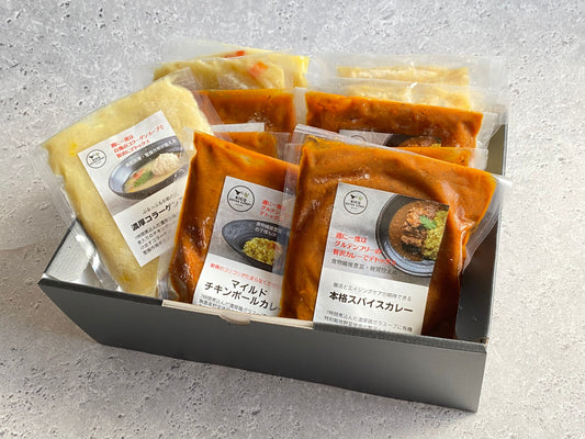 カレーパーティ カレー２種６食+コラーゲンスープ３食